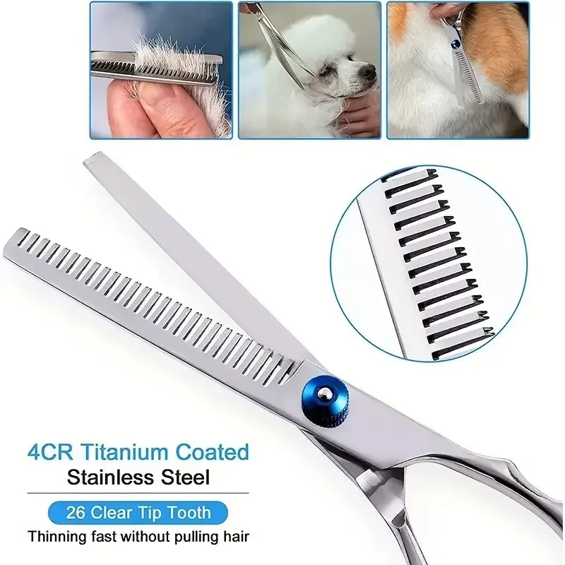 4-Piece Round-Tip Pet Grooming Scissor Set