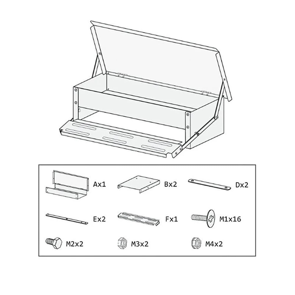 Metal Treadle Chicken Feeder - Rat Proof, No-Waste (11 lbs.)
