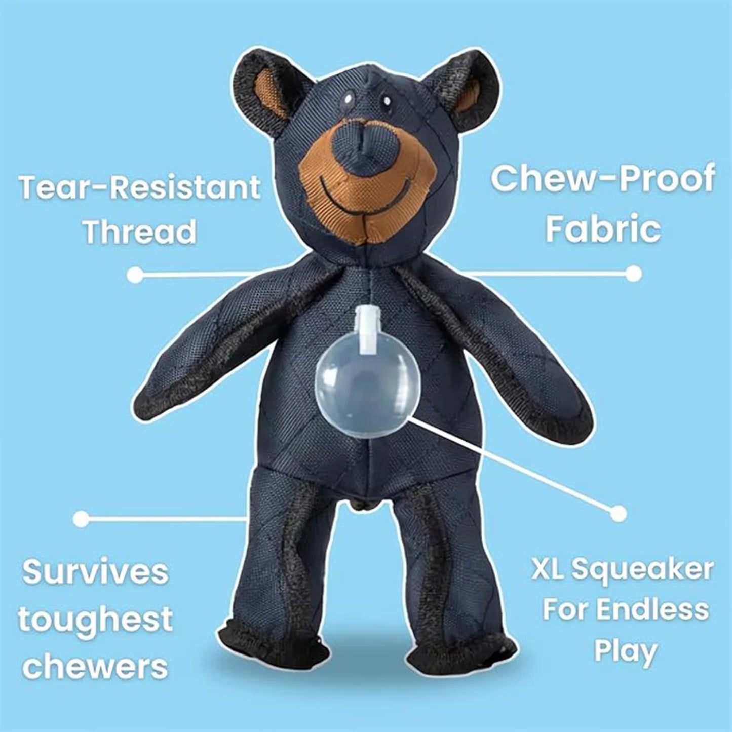 Plush Squeaky Bear Dog Toy