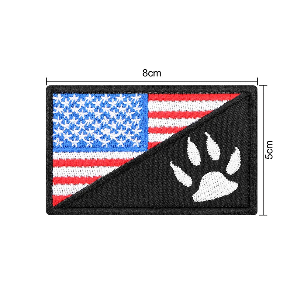 12-Piece Tactical Dog Patch Bundle for Harnesses & Vests