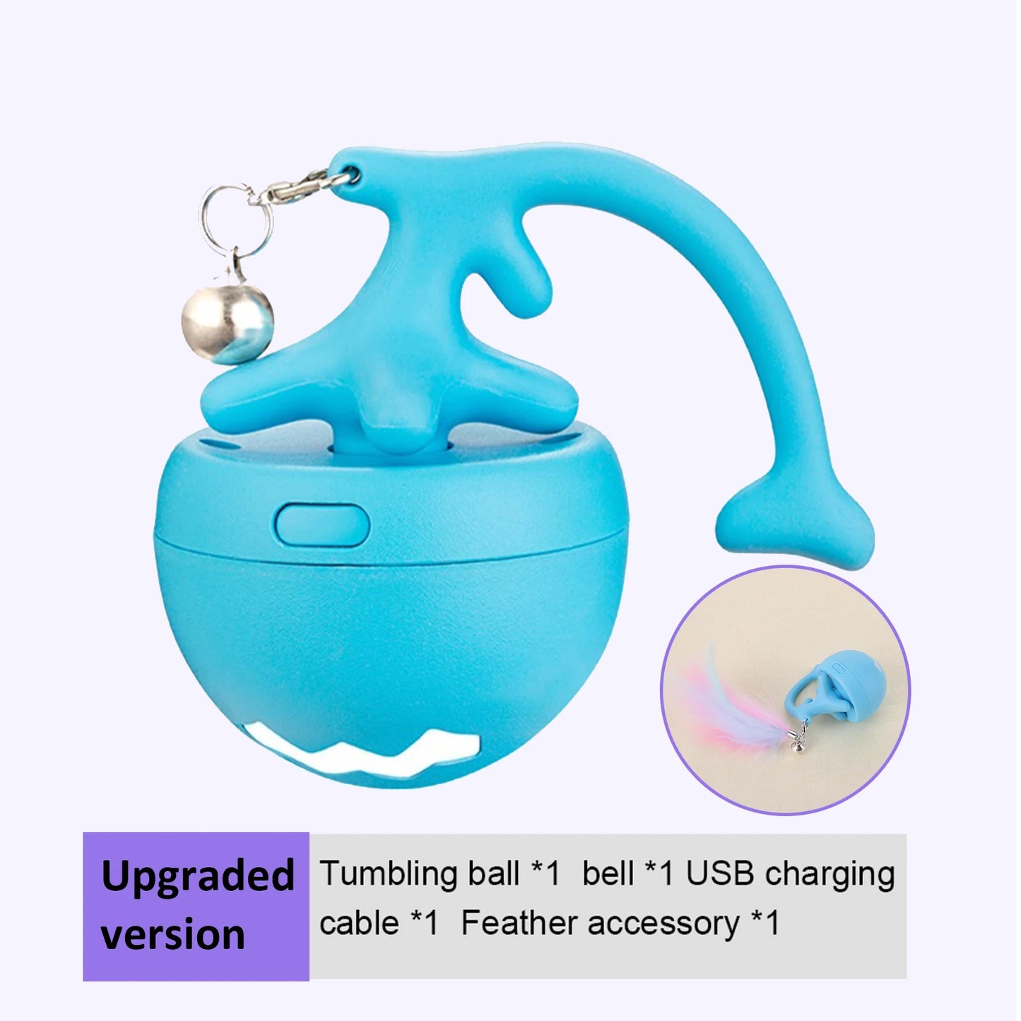 Motion-Activate Cat Toy Ball with Hide-and-Seek Pouch