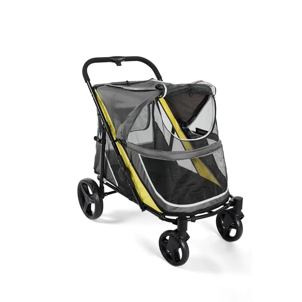 Heavy-Duty Pet Wagon Stroller (Foldable, Dual-Entry)