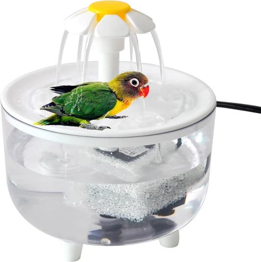 Bird Bath Fountain for Cages with Filter Pump