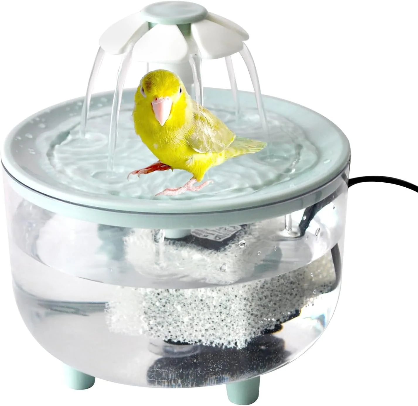 Bird Bath Fountain for Cages with Filter Pump