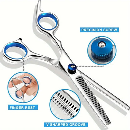 4-Piece Round-Tip Pet Grooming Scissor Set