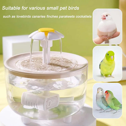 Bird Bath Fountain for Cages with Filter Pump
