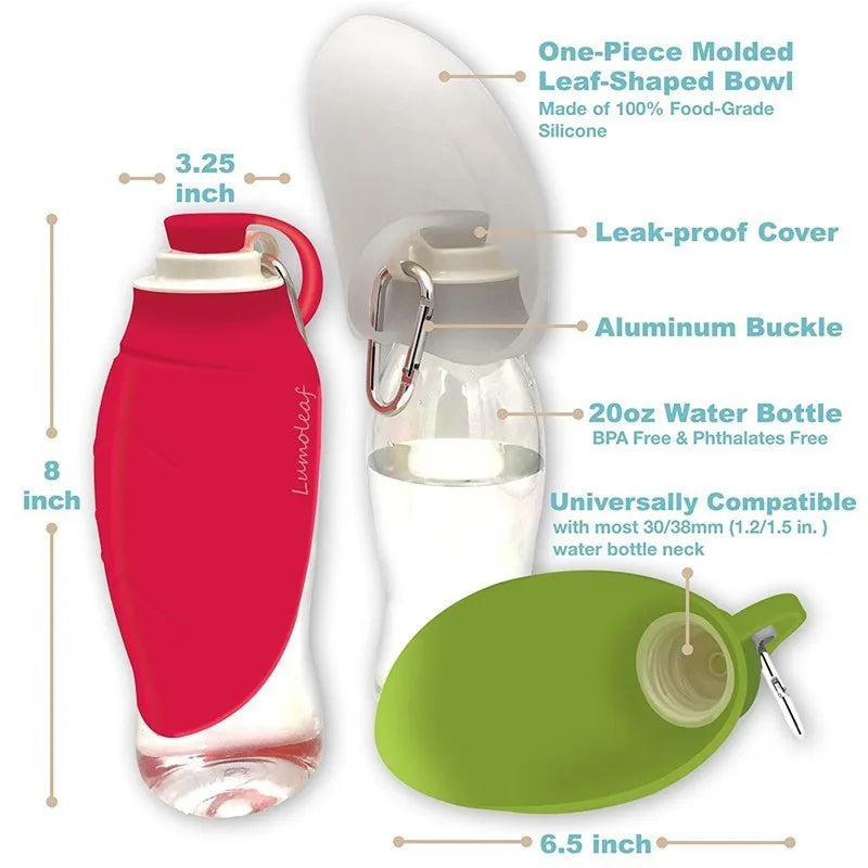 Portable 580ml Dog Water Bottle