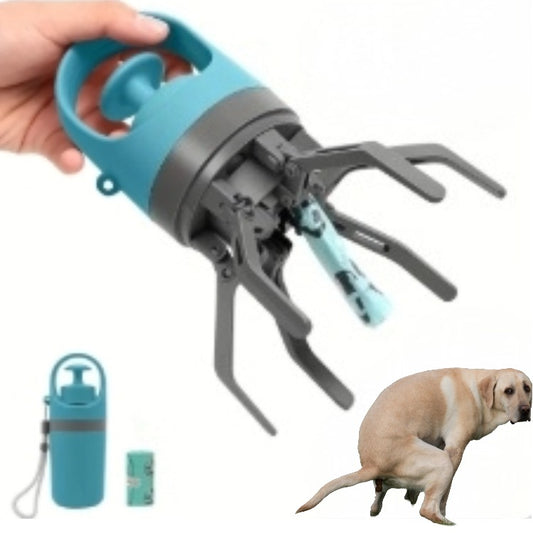 Portable No-Touch Dog Waste Scooper with Bag Holder