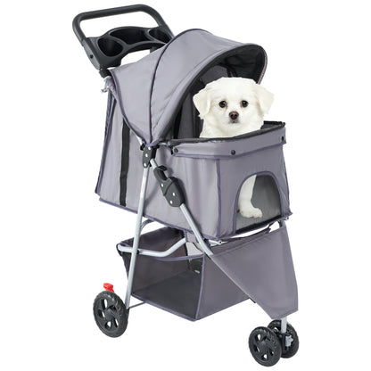 Foldable Pet Stroller for Small Dogs & Cats