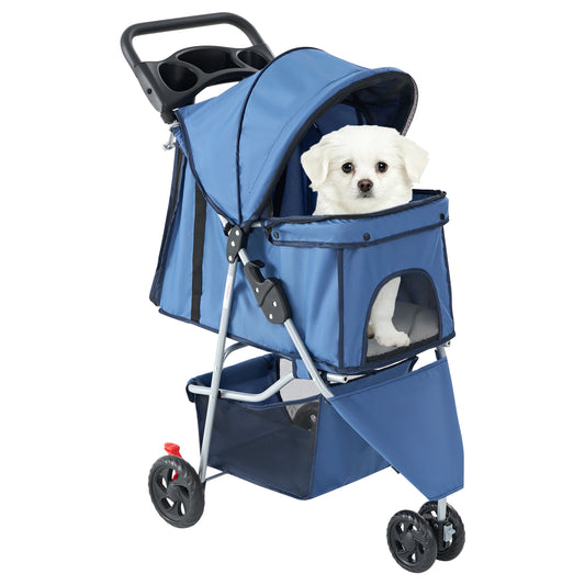 Foldable Pet Stroller for Small Dogs & Cats