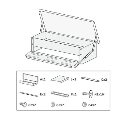 Metal Treadle Chicken Feeder - Rat Proof, No-Waste (11 lbs.)
