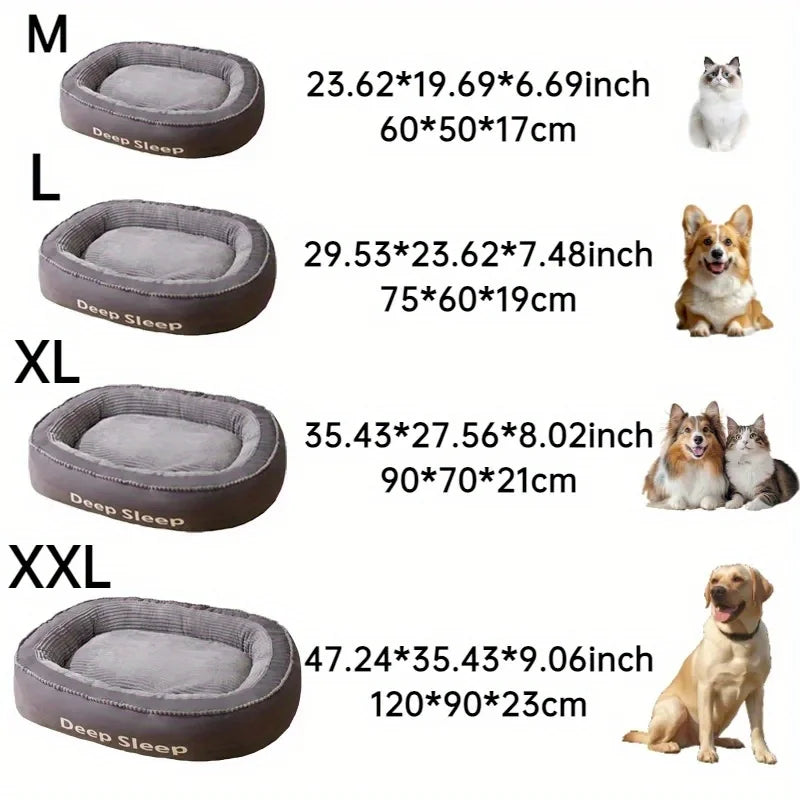 Washable Plush Dog & Cat Bed