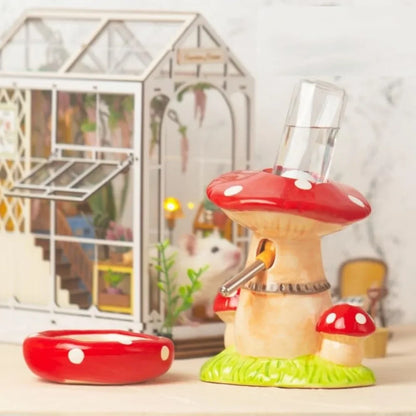 Mushroom Ceramic Hamster Accessories Set