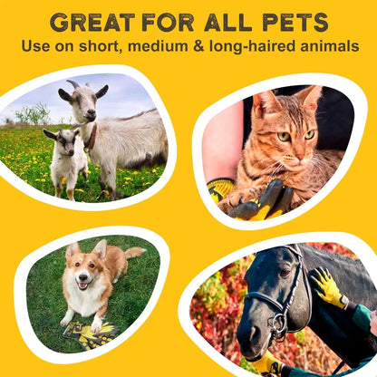 Pet Deshedding Grooming Gloves