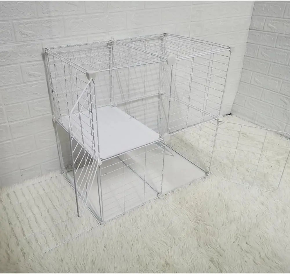Indoor 2-Tier Cat Enclosure Pen