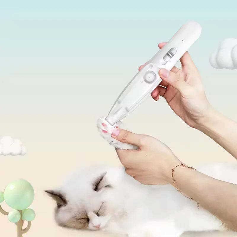 Low Noise Pet Paw Trimmer with Hair Suction