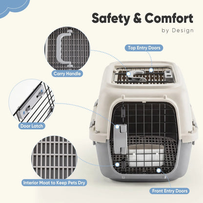 23-Inch Pet Carrier for Small Dogs & Cats