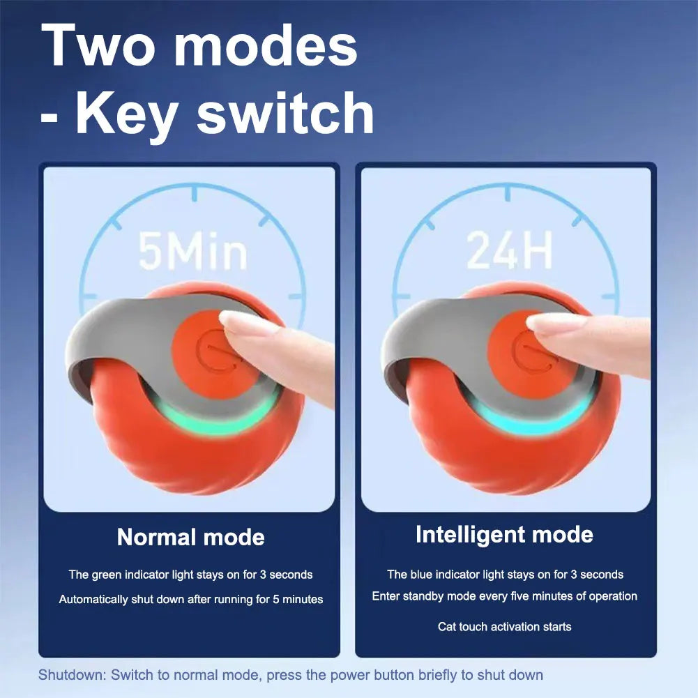 Automatic Moving Cat Toy Ball (USB Rechargeable)