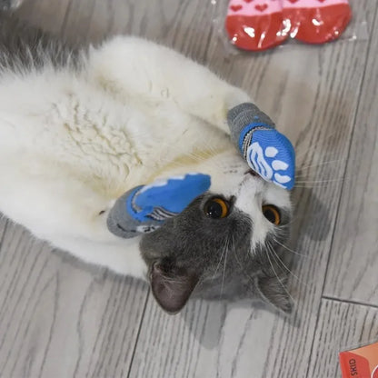 4-Pack Anti-Slip Pet Socks