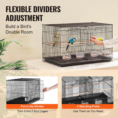 30-In Stackable Divided Bird Cage
