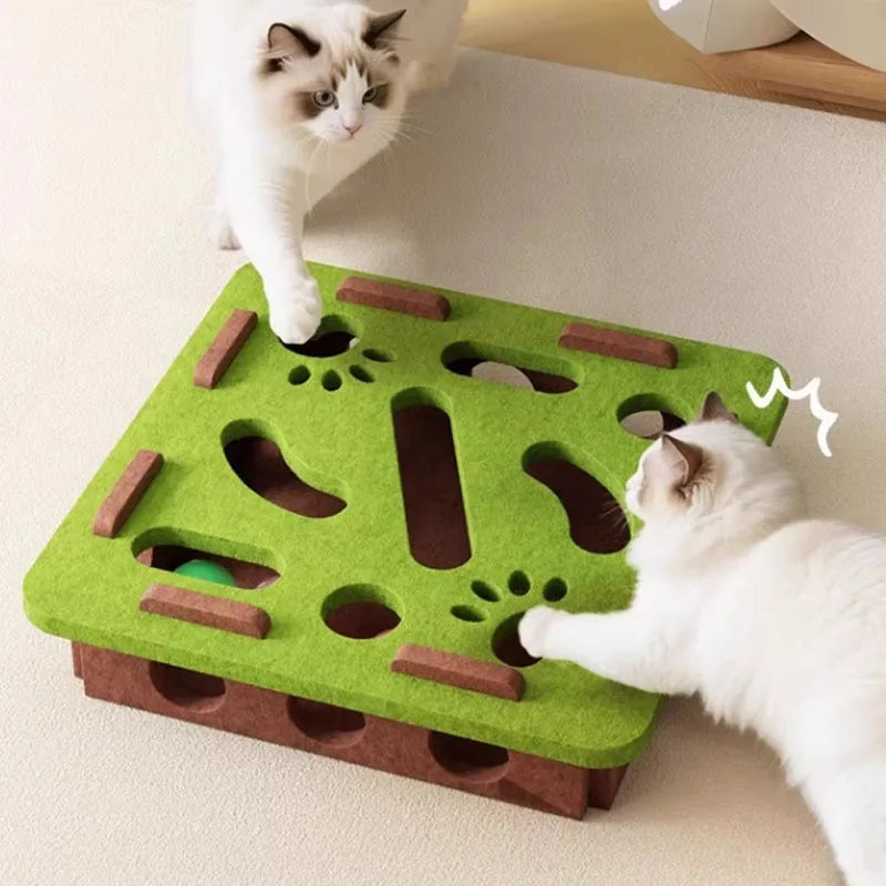 Interactive Cat Scratch Board with Balls