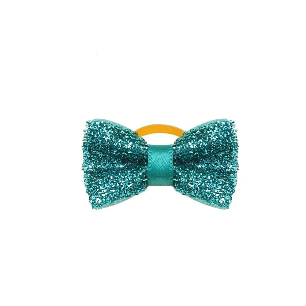 Dog Hair Bows with Rubber Bands (50/100 Pack)