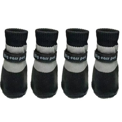 4-Pack Waterproof Anti-Slip Dog Booties (Sock Style)