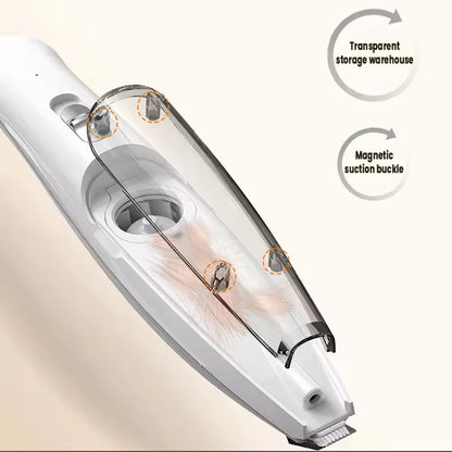 Low Noise Pet Paw Trimmer with Hair Suction