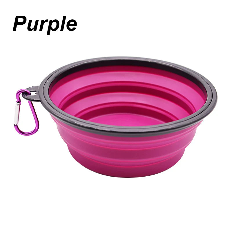 Collapsible Travel Pet Bowl with Carabiner