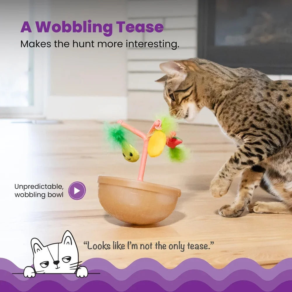 Wobbling Fruit Bowl Cat Toy