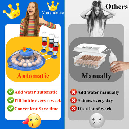 Automatic Egg Incubator with Egg Candler