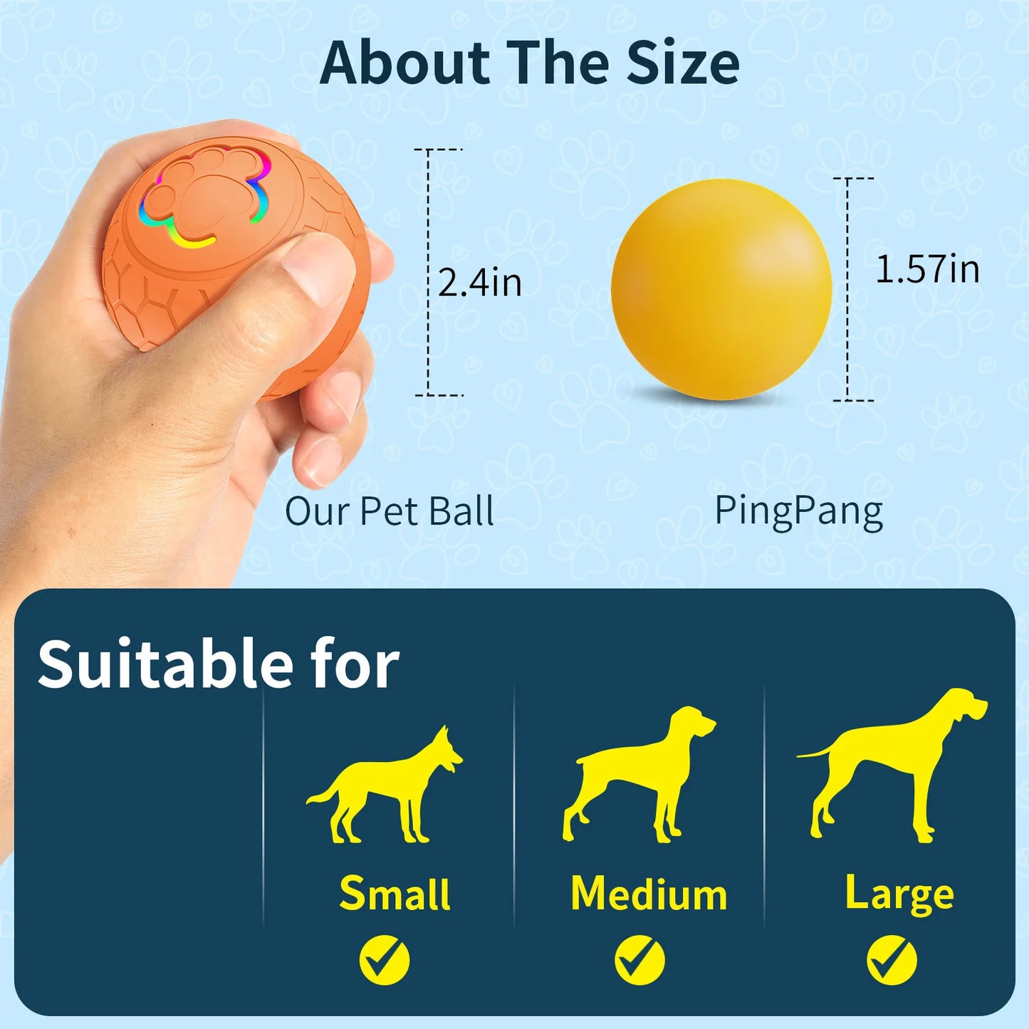 Rechargeable Interactive Dog Ball Toy