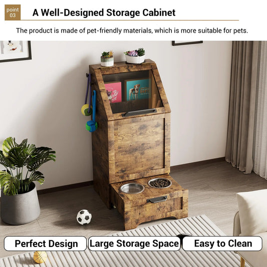 Pet Feeding Station with Storage