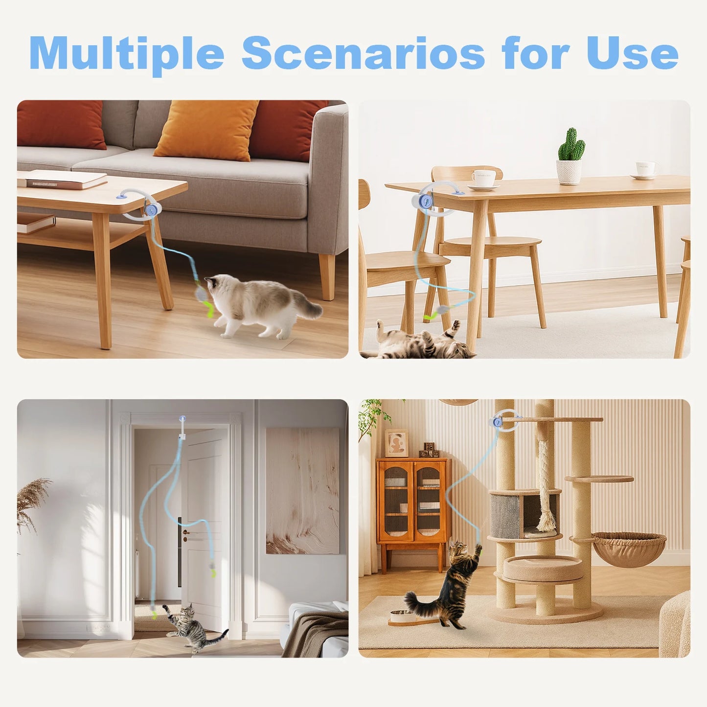 Rechargeable Door-Hanging Interactive Cat Toy