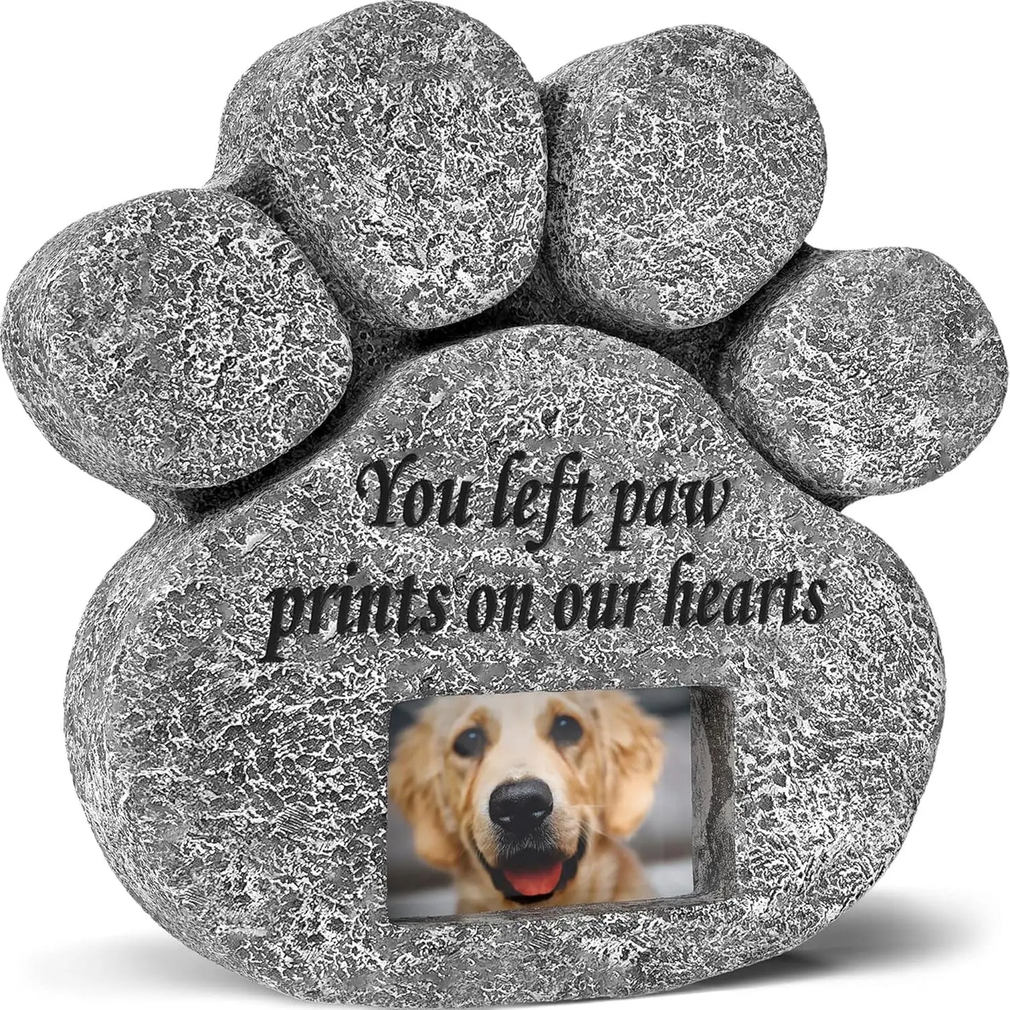 Pet Memorial Stone with Photo Frame Slot