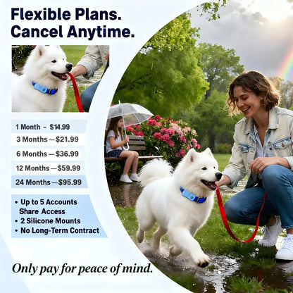 Unlimited GPS Pet Tracker Collar Device