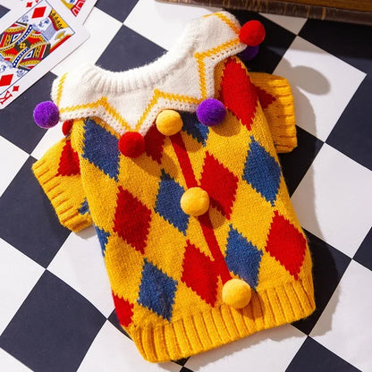 Jester Pet Sweater Costume