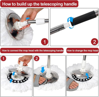 360° Spin Mop Bucket Set