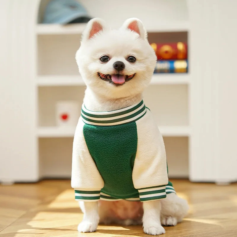 Cozy Fleece Dog Jacket with Built-In D-Ring