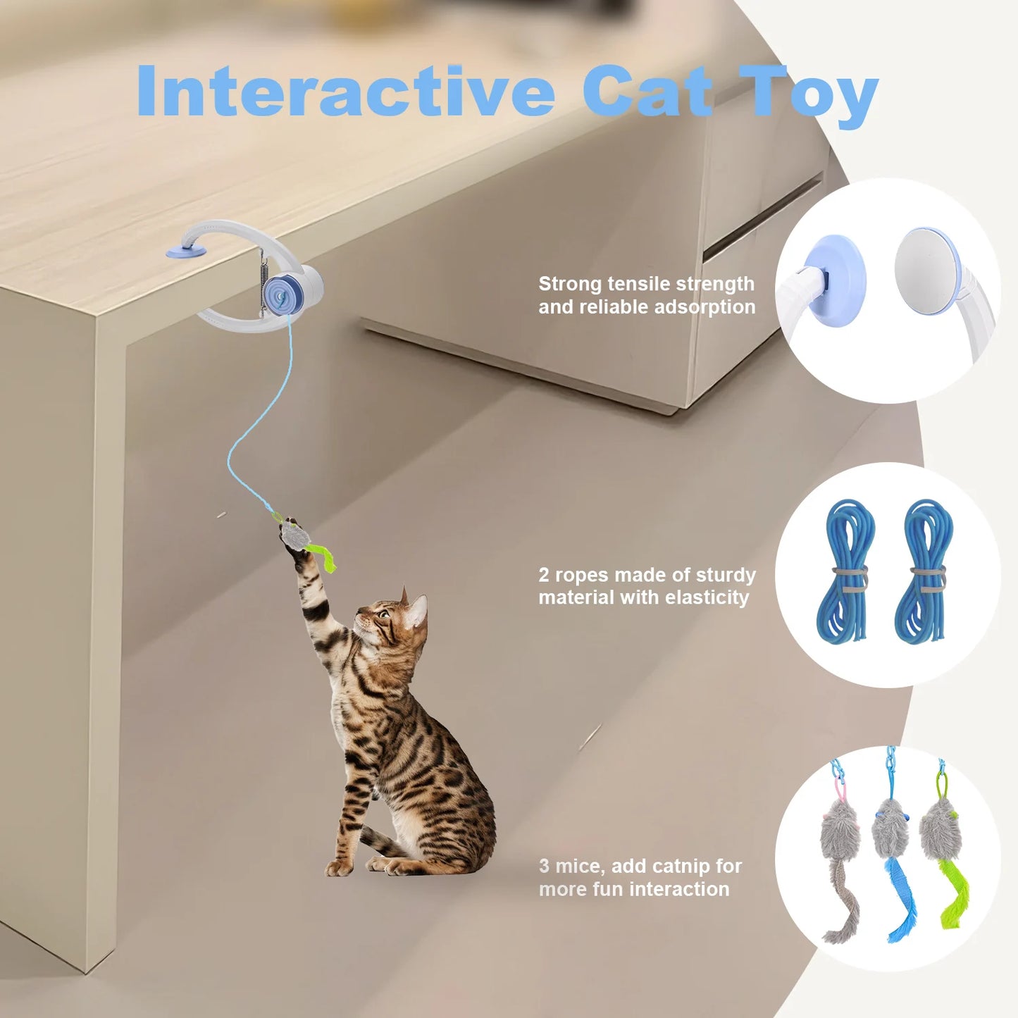 Rechargeable Door-Hanging Interactive Cat Toy