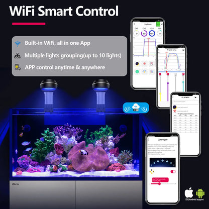 PopBloom RL60 60W Wi-Fi Reef Aquarium Light