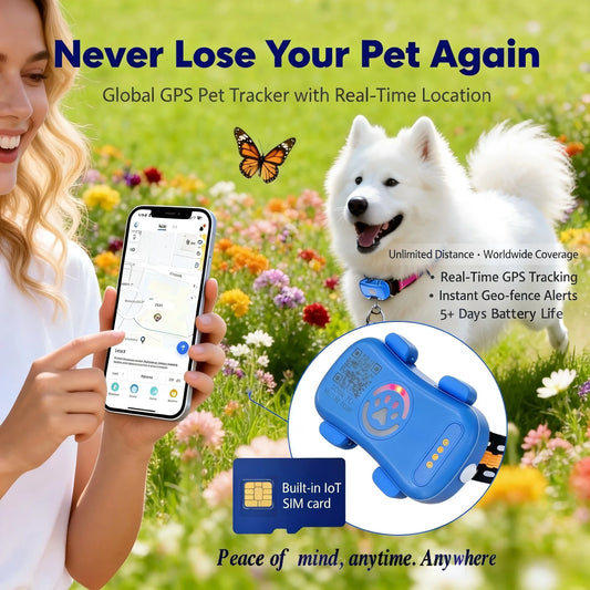 Unlimited GPS Pet Tracker Collar Device