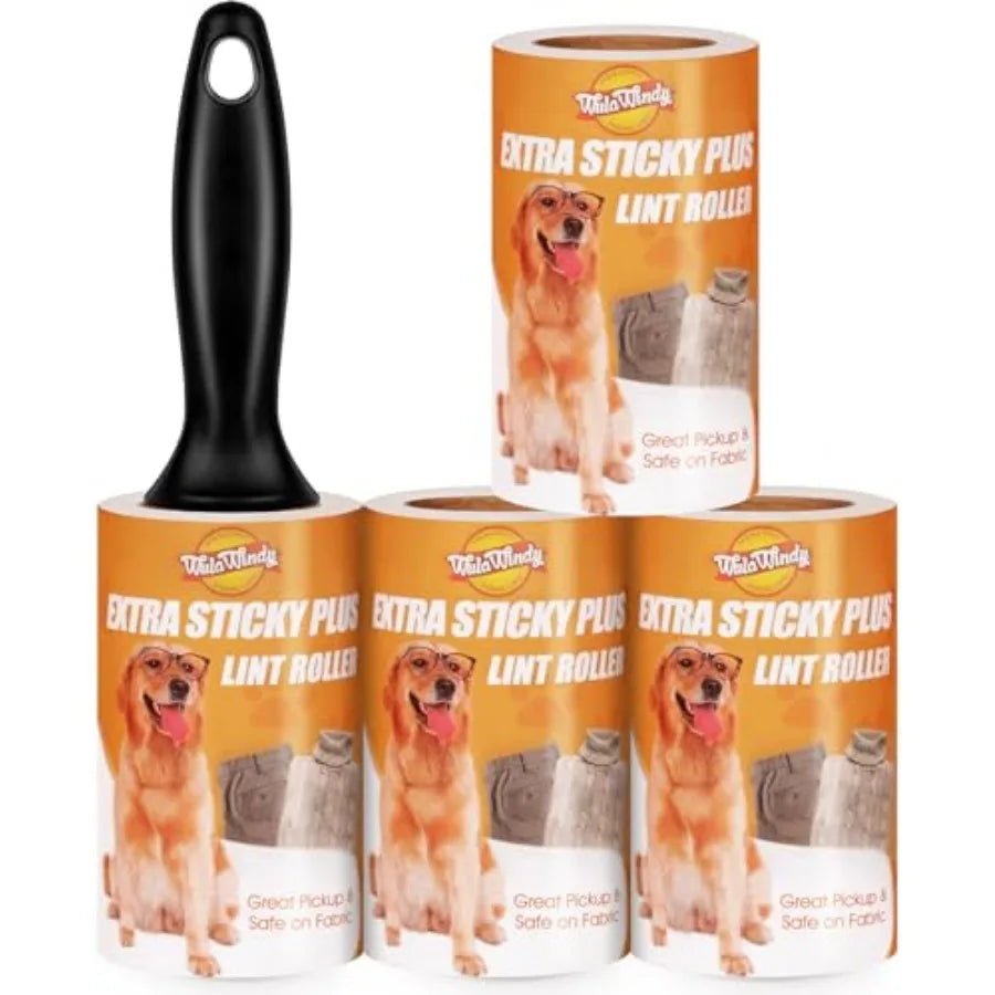 Extra Sticky Pet Hair & Lint Roller 4-Pack