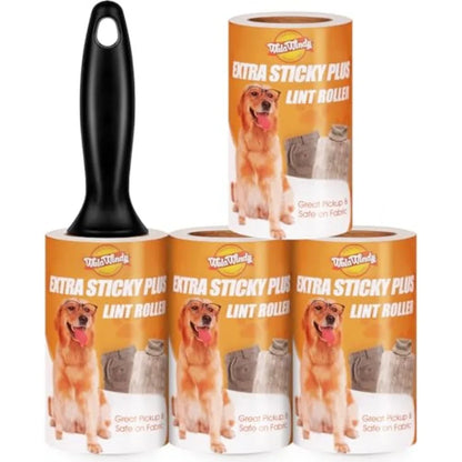 Extra Sticky Pet Hair & Lint Roller 4-Pack