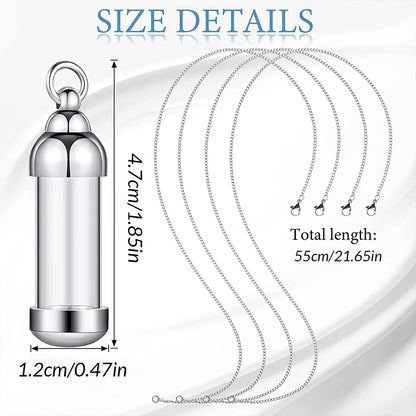 Pet Memorial Cylinder Urn Necklace