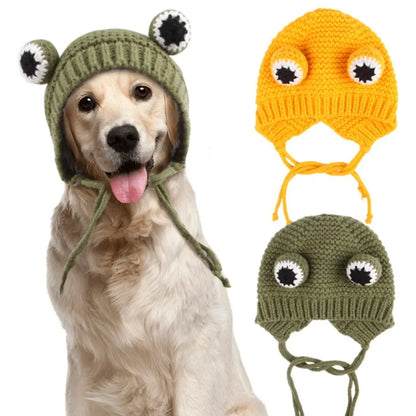 Dog and Cat Googly Eyes Winter Hat