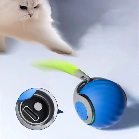 Automatic Moving Cat Toy Ball (USB Rechargeable)