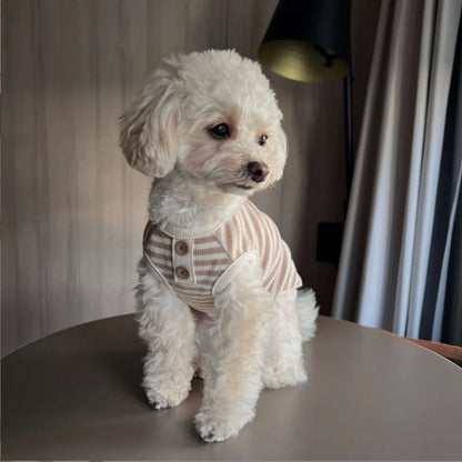 Striped Button Pet Shirt