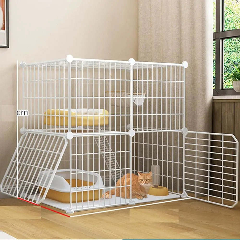 Indoor 2-Tier Cat Enclosure Pen
