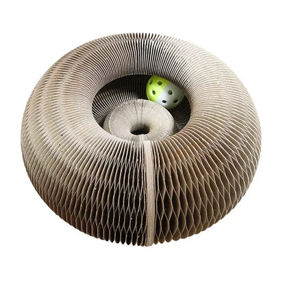 Corrugated Cat Scratch Toy With Ball